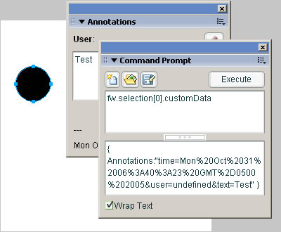 Using the Command Prompt panel to check annotations