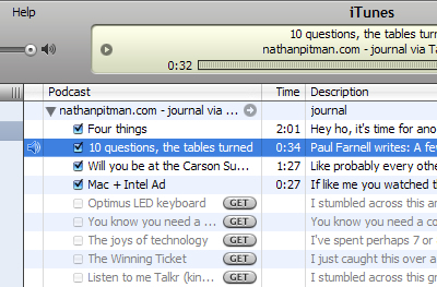 Subscribe to my journal with iTunes