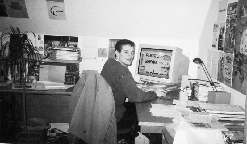 Nathan pictured at the ODB/Designation office in Reading, UK on the 27th of January 2000
